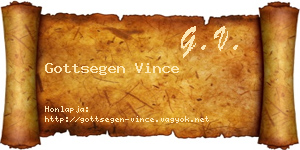 Gottsegen Vince névjegykártya